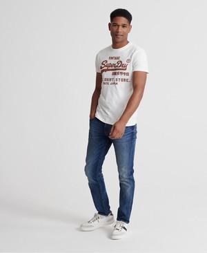 Superdry Vintage Logo Bonded Férfi Pólók Fehér | RFKLJ3540